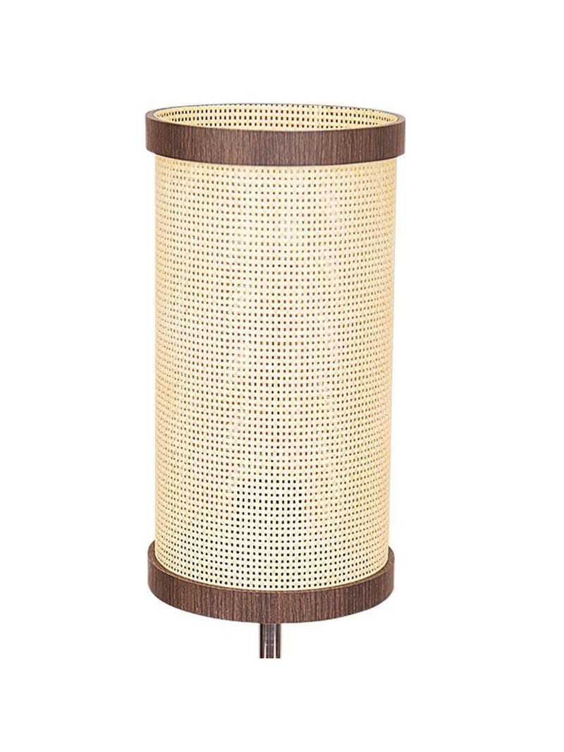 Abajur Muller Straw Sala Palha Imbuia 1 Lâmpada 2550ib
