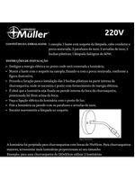 Luminária Muller Para Churrasqueira Em Alumínio Com Lâmpada 60w E Parafuso De Inox 220V