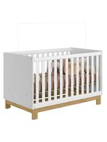 Quarto Bebê Americano 4 Portas Berço Americano Mini Cama Q Encanto Slim Branco Acetinado Qmovi  Henn