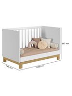 Quarto Bebê Americano 4 Portas Berço Americano Mini Cama Q Encanto Slim Branco Acetinado Qmovi  Henn