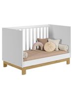 Quarto Bebê Americano 4 Portas Berço Americano Mini Cama Q Encanto Slim Branco Acetinado Qmovi  Henn