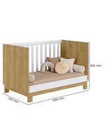 Quarto Bebê Americano 4 Portas Berço Americano Mini Cama Q Encanto Slim Freijó Branco   Qmovi Henn
