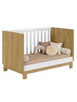 Quarto Bebê Americano 4 Portas Berço Americano Mini Cama Q Encanto Slim Freijó Branco   Qmovi Henn