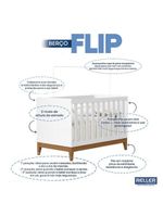 Quarto Bebê Americano 4 Portas Com Berço Americano Flip Branco Acetinado Reller Colchão Ortobom Henn
