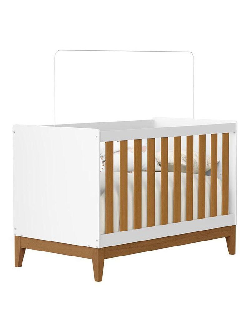 Quarto Bebê Americano 6 Portas Berço Americano Flip Branco   Savana Reller Colchão Ortobom Henn