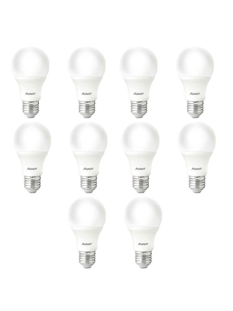 Kit 10 Lâmpadas Pera Led Branco Frio 9w Avant Bivolt Br810-b 6500k Base E27 - Cód 335401378
