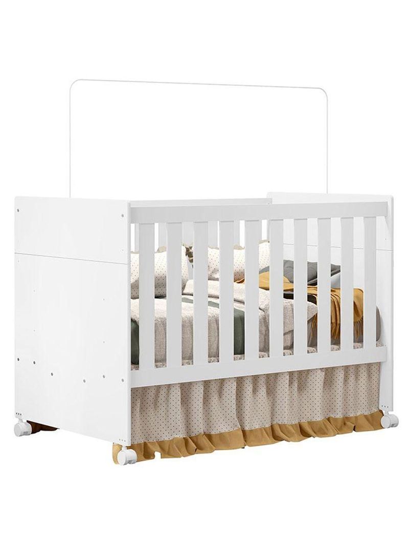 Quarto De Bebê Americano 6 Portas Com Berço Americano Katatau Branco Acetinado - Reller - Henn