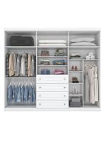 Quarto De Bebê Americano 6 Portas Com Berço Americano Katatau Branco Acetinado - Reller - Henn