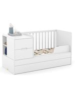 Quarto Bebê Americano 6 Portas Berço Americano Multifuncional Formare Branco Acetinado Matic  Henn