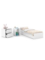 Quarto Bebê Americano 6 Portas Berço Americano Multifuncional Formare Branco Acetinado Matic  Henn