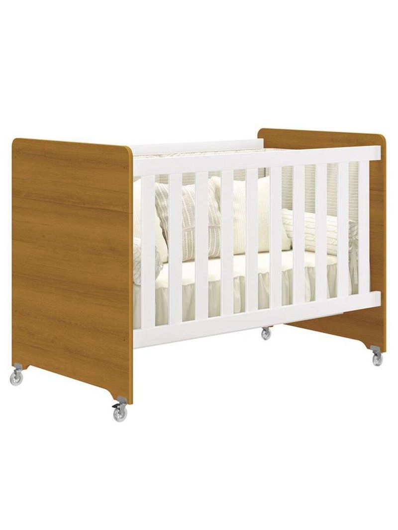 Quarto Bebê Americano 6 Portas Berço Americano Evolution 4 Em 1 Branco Acetinado Savana Reller Henn