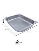 Cuba Lisa Venâncio Em Inox 304 Gn 1-2 32,5 X 26,5 X 6 Cm Para Forno Combinado Gn 1-2 515031