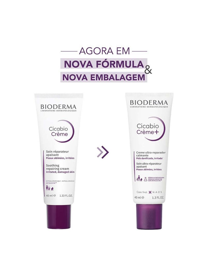Hidratante reparador calmante bioderma - cicabio crème+