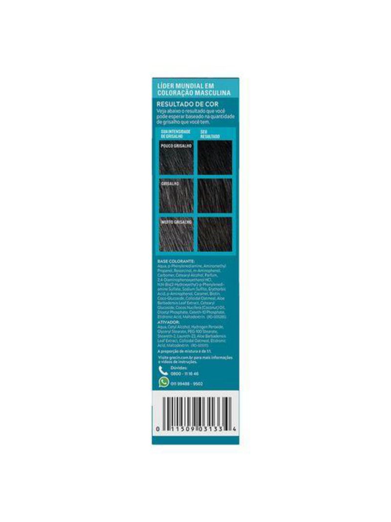 Coloração para barba e bigode grecin 5 - preto