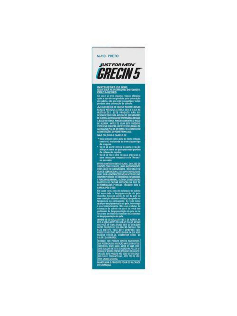 Coloração para barba e bigode grecin 5 - preto