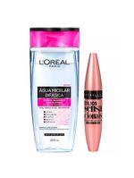 Maybelline kit - Água micelar bifásica + máscara de cílios sensacionais waterproof