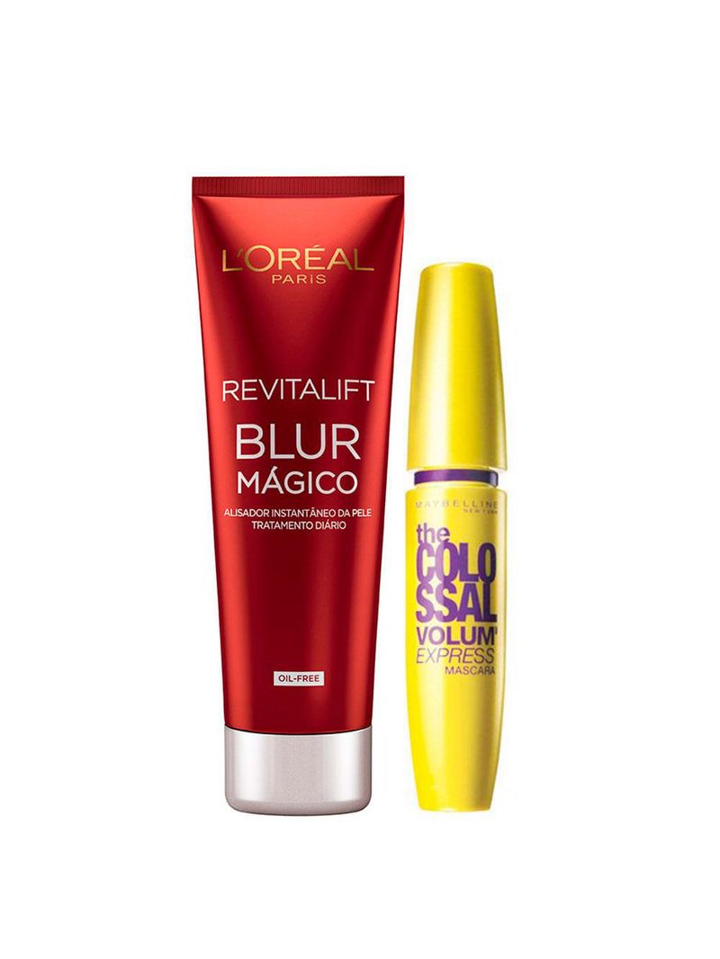 Kit revitalift blur l'oréal paris + the colossal volum' express maybelline