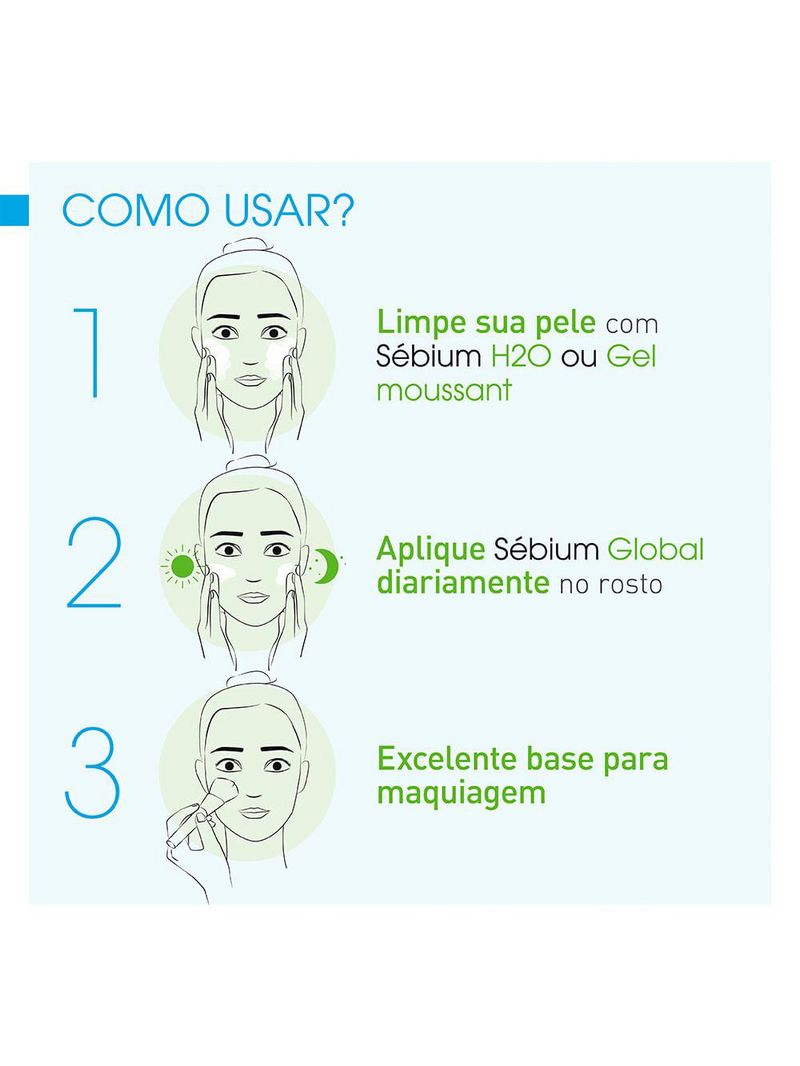Sébium global bioderma hidratante anti-imperfeições e antimarcas da acne