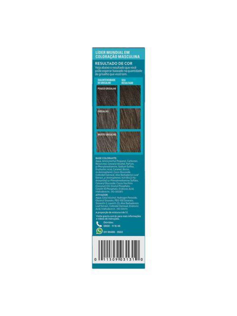 Coloração para barba e bigode grecin 5 - castanho