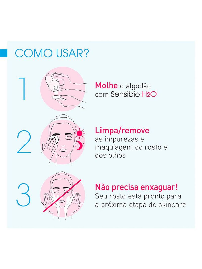 Água micelar calmante bioderma sensibio h2o