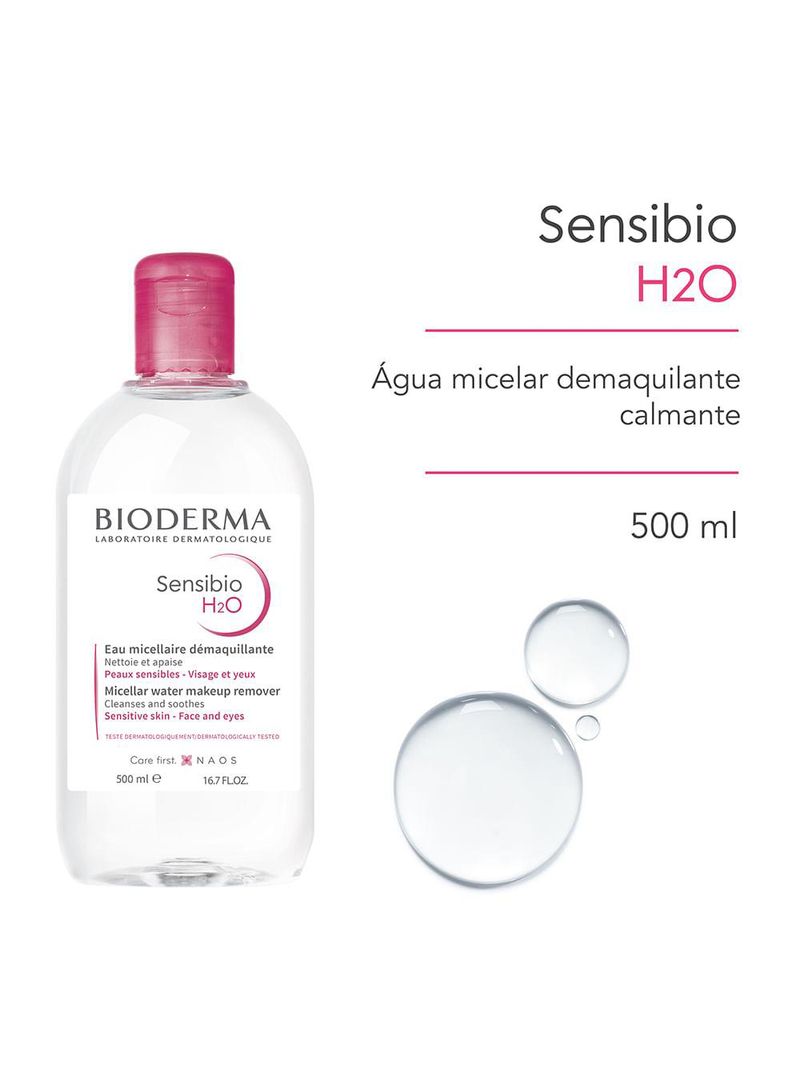 Água micelar calmante bioderma sensibio h2o