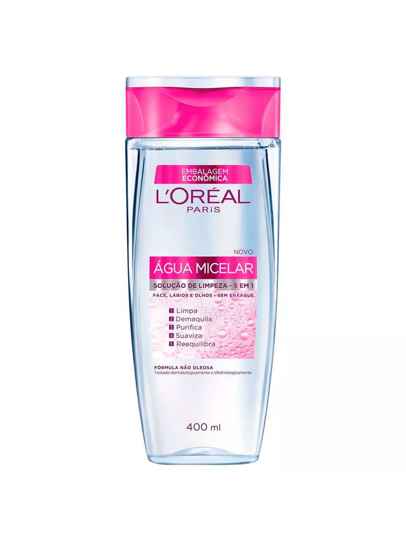 Kit agua micelar l'oréal paris 5 em 1 + volumexpress colossal glam wp + lapis colossal kajal