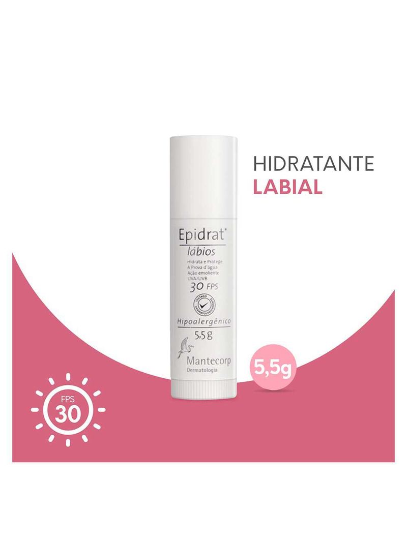 Hidratante labial  fps 30 epidrat - mantecorp skincare
