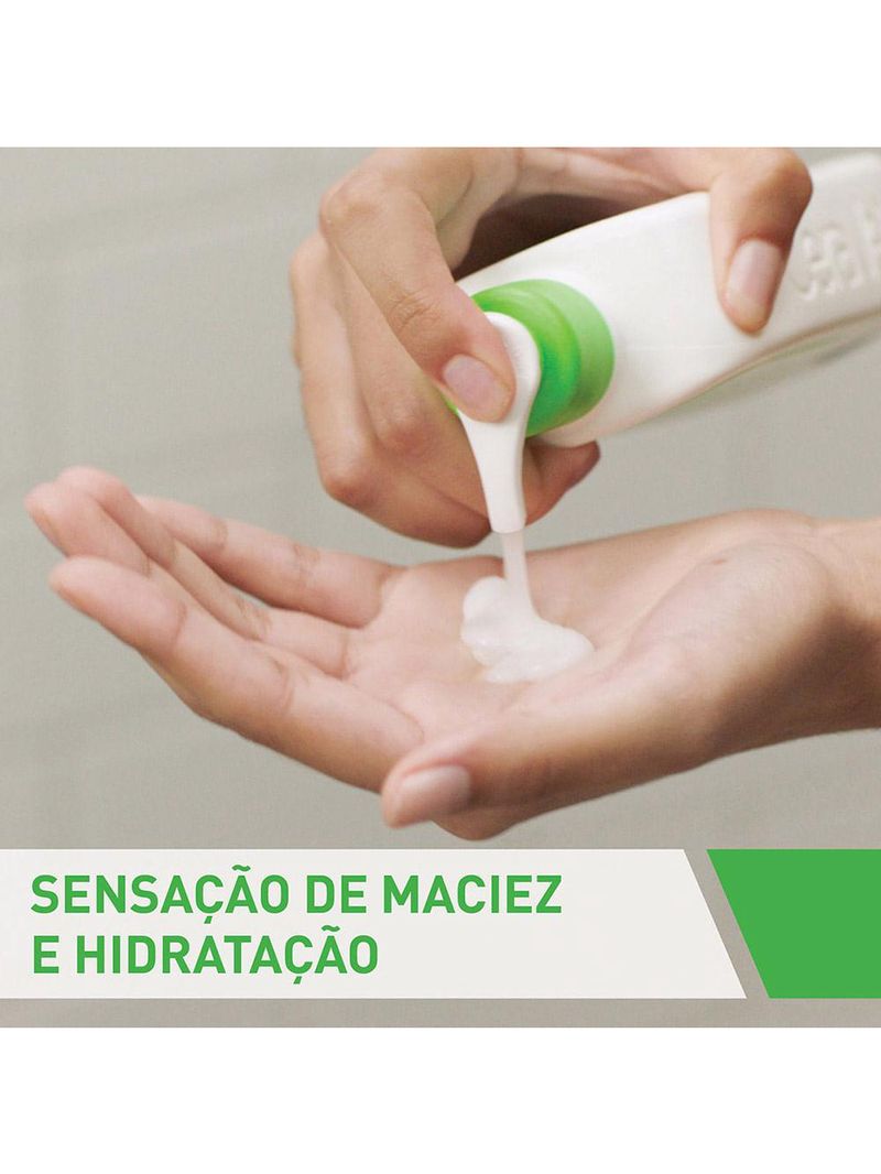 Loção de limpeza hidratante cerave pele normal a seca com Ácido hialurônico