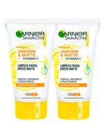 Garnier skin uniform & matte vitamina c kit – 2 gel de limpeza facial