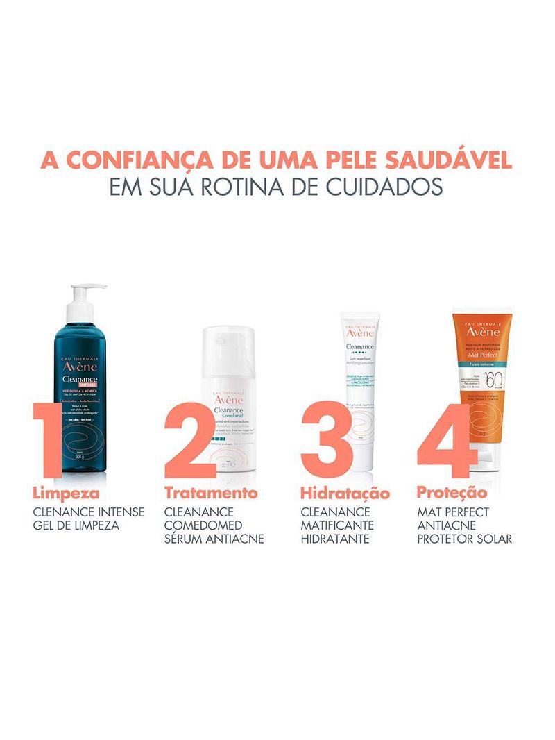 Gel de limpeza facial profunda avène cleanance intense refil - 240g