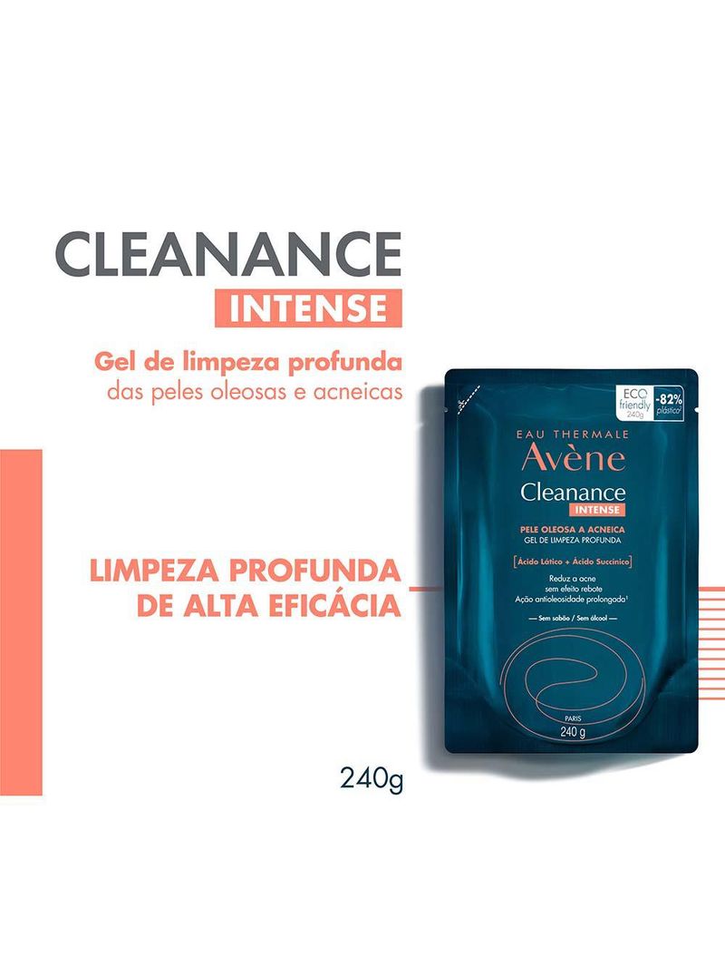 Gel de limpeza facial profunda avène cleanance intense refil - 240g