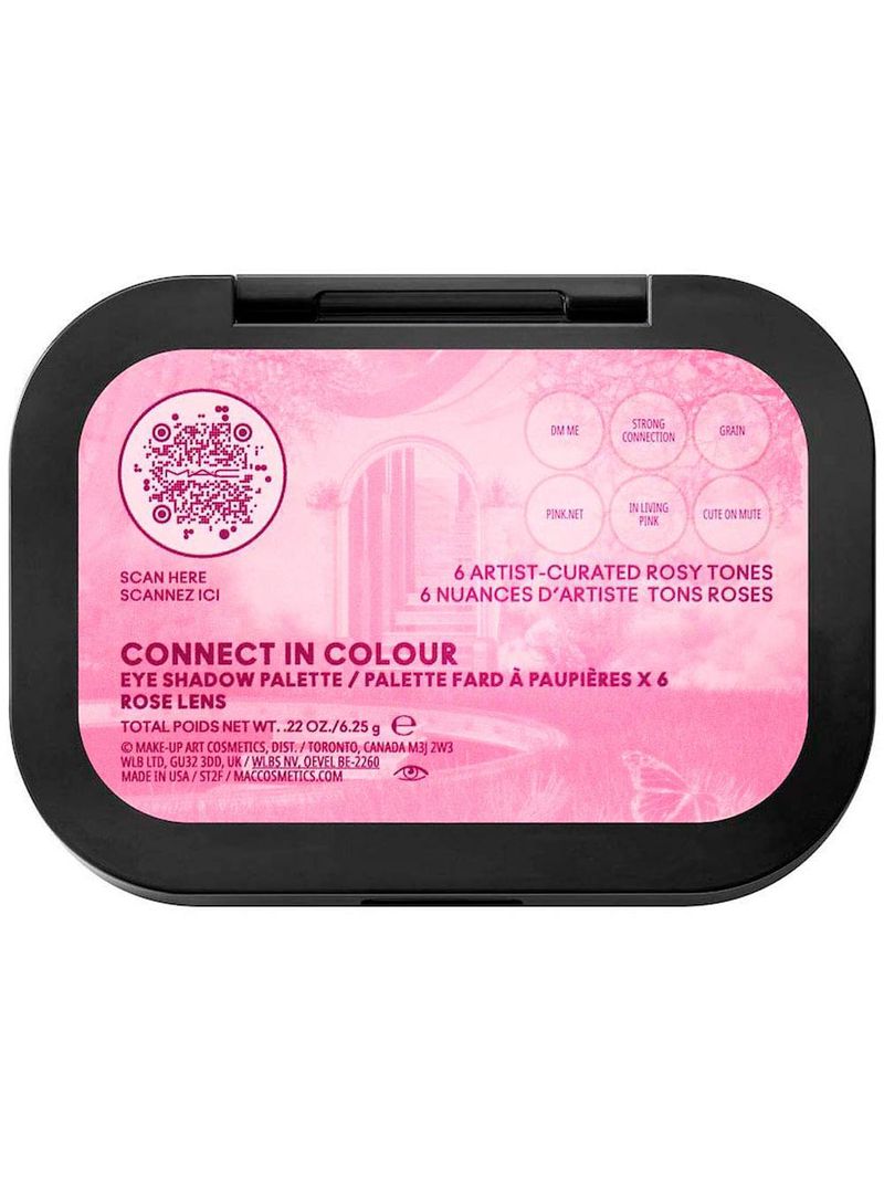 Paleta de sombras mac connect in colour eye shadow palette rose lens