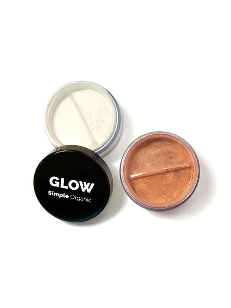 Iluminador em pó simple organic glow