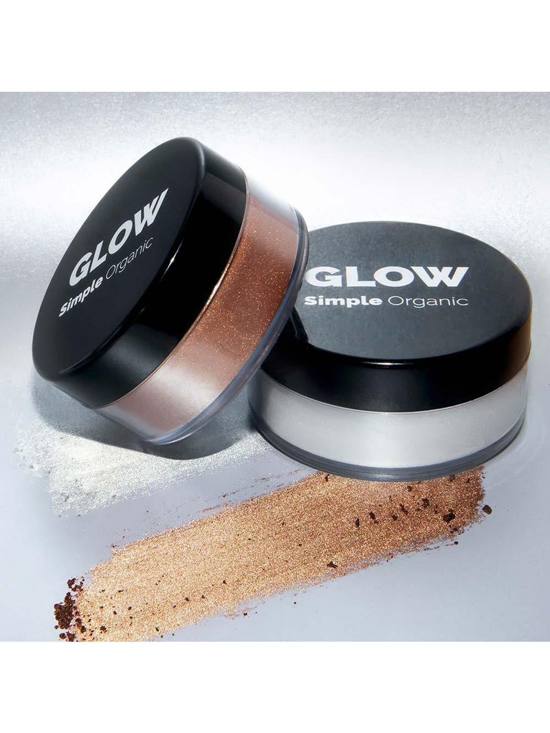 Iluminador em pó simple organic glow