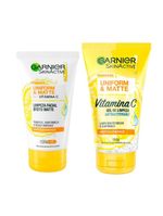 Garnier kit – gel de limpeza facial skin active + gel de limpeza facial skin uniform & matte