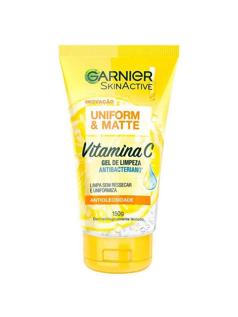 Garnier kit – gel de limpeza facial skin active + gel de limpeza facial skin uniform & matte