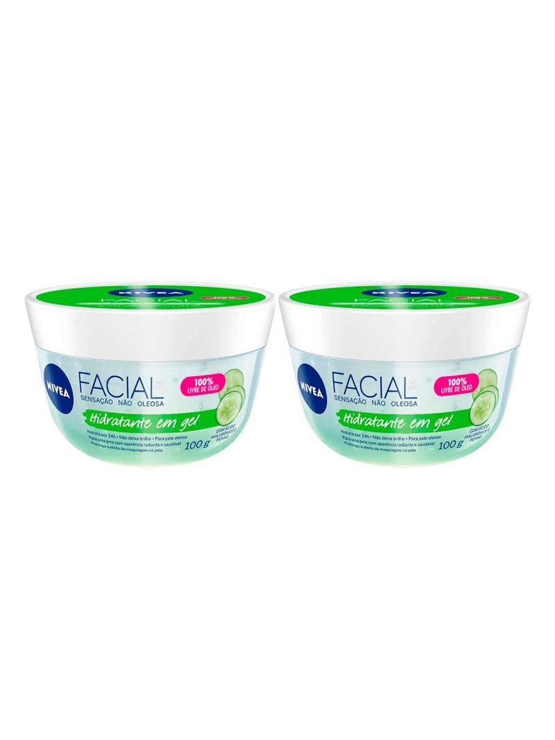 Nivea kit com 2 unidades – hidratante facial gel fresh 100g