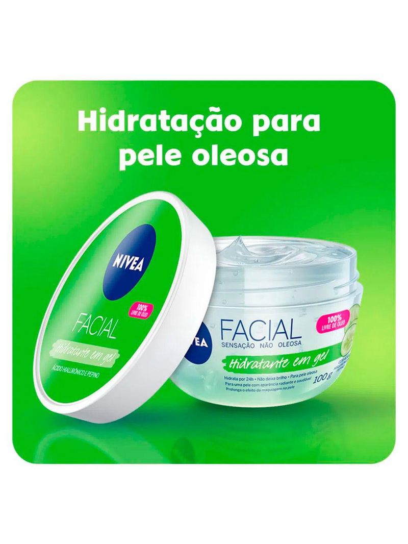 Nivea kit com 2 unidades – hidratante facial gel fresh 100g