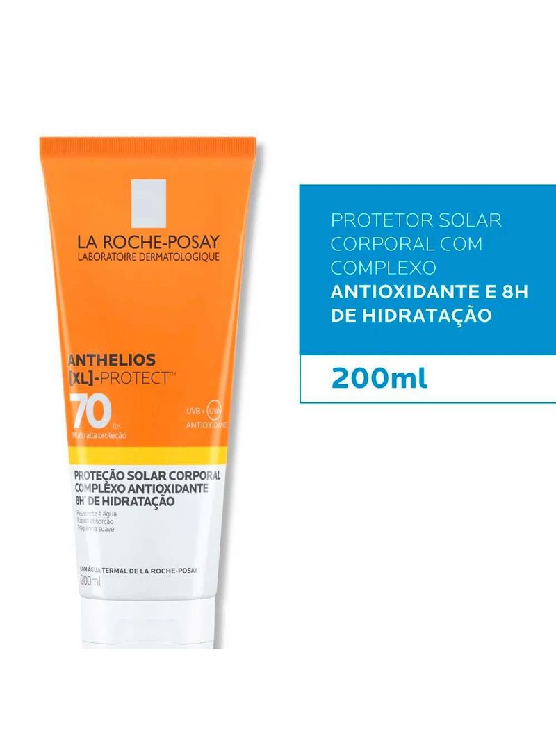 La roche-posay anthelios xl protect kit – protetor solar corporal fps70 – 200ml + protetor solar facial fps60 – 40g