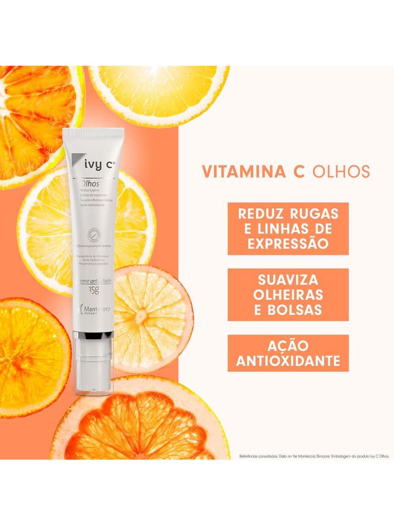 Creme anti-idade ivy c olhos - mantecorp skincare