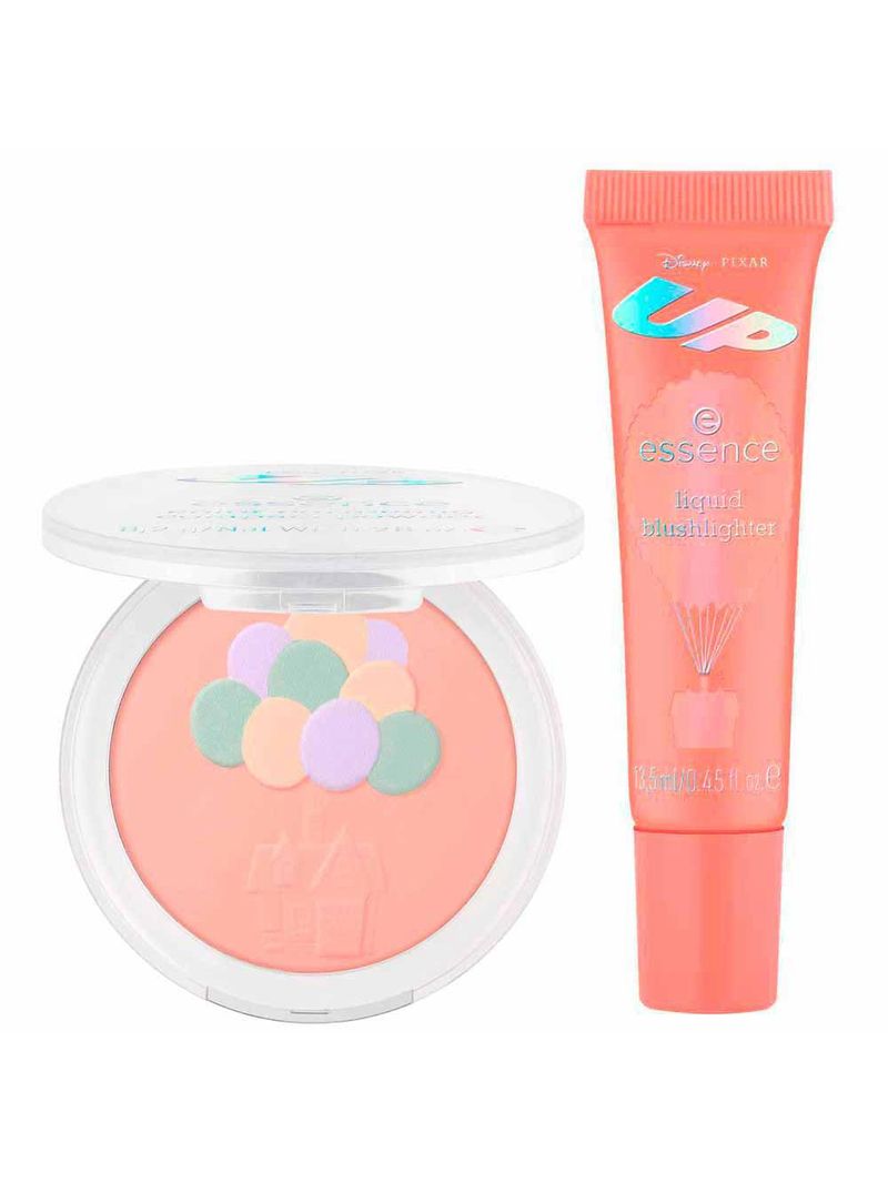 Essence disney pixar up kit - pó compacto + blush iluminador sunset serenade