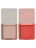 Océane 4 you kit - iluminador em pó rose + blush laranja