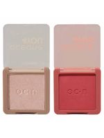 Océane 4 you kit - iluminador em pó rose + blush fluffy rosa