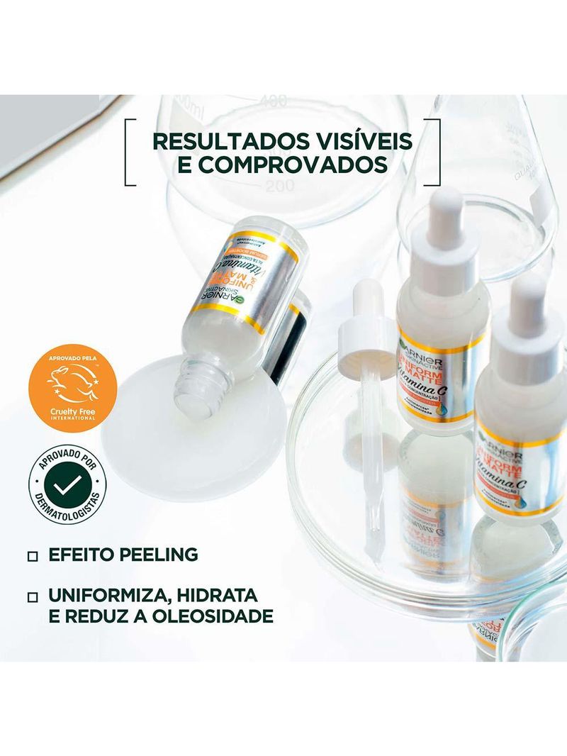 Sérum facial antimarcas garnier skin - uniform & matte vitamina c