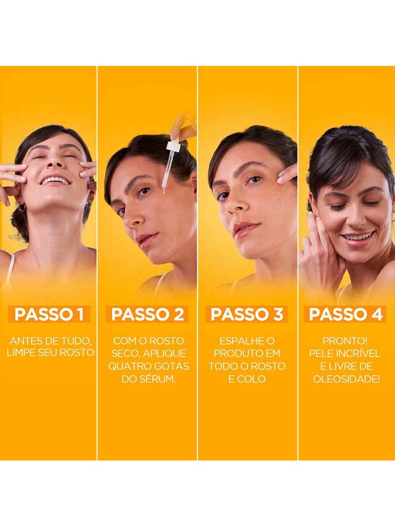 Sérum facial antimarcas garnier skin - uniform & matte vitamina c