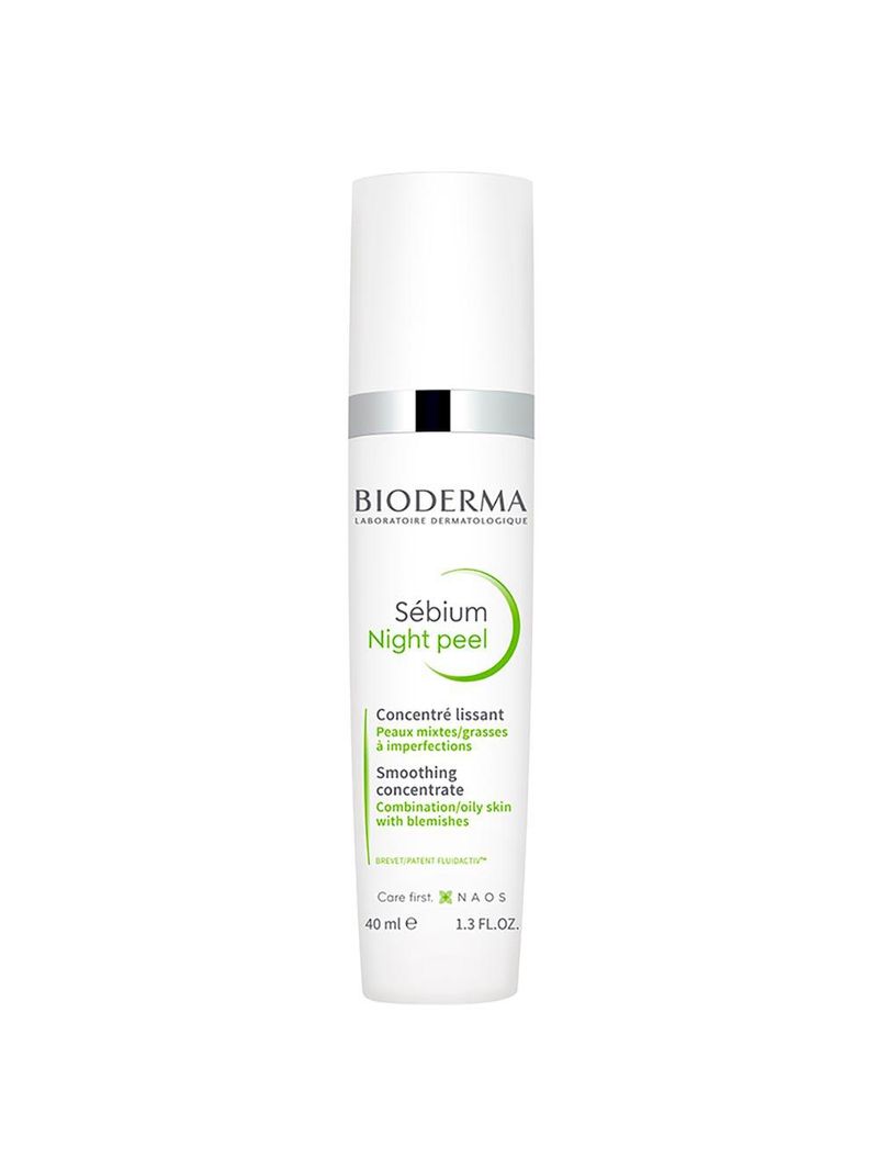Sérum facial concentrado renovador para peles oleosas e acneicas bioderma sebium night peel