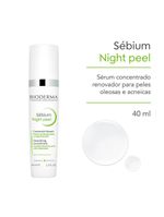 Sérum facial concentrado renovador para peles oleosas e acneicas bioderma sebium night peel