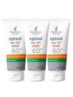 Mantecorp episol sec oc kit com 3 unidades – protetor solar facial com cor fps60 – médio 60ml