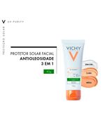 Vichy idéal soleil purify kit com 2 unidades – protetor solar facial fps70 – 40g