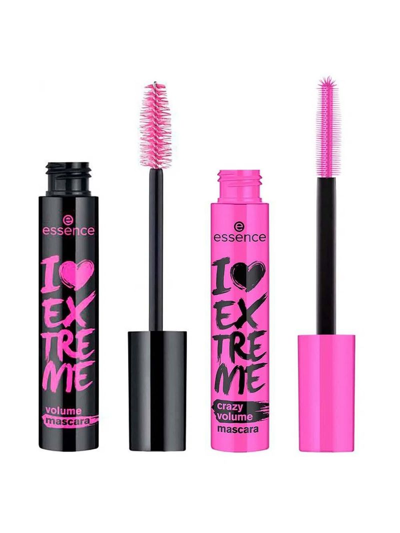Essence kit de maquiagem - máscara i love extreme volume + máscara i love extreme crazy volume